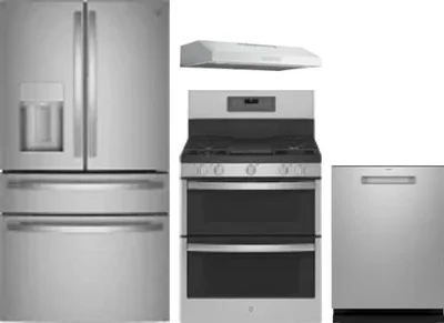 4 Piece Package Includes Refrigerator, Range, Hood And Dishwasher